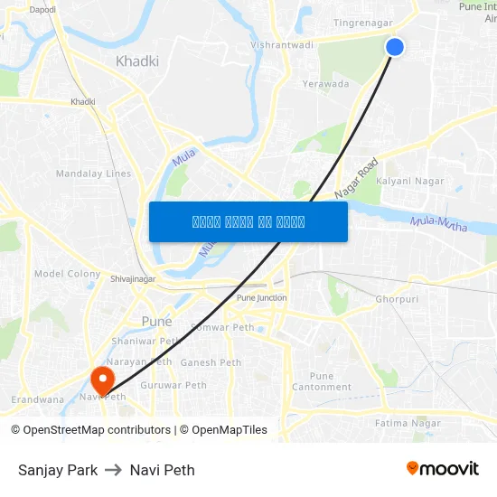 संजय पार्क to नवी पेठ map