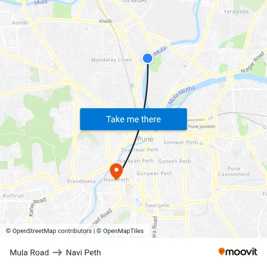 Mula Road to Navi Peth map