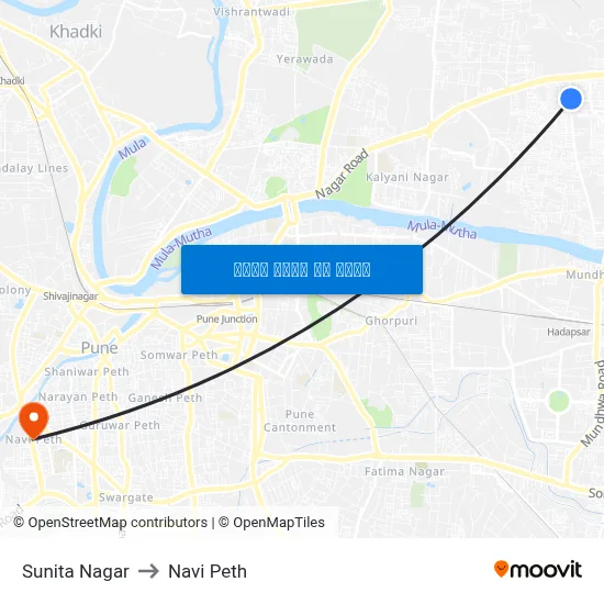 सुनीता नगर to नवी पेठ map