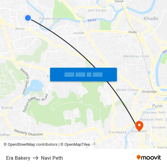 एरा बेकरी to नवी पेठ map