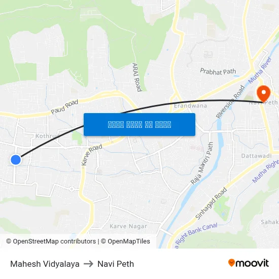 महेश विद्यालय to नवी पेठ map