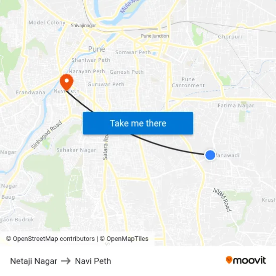 Netaji Nagar to Navi Peth map