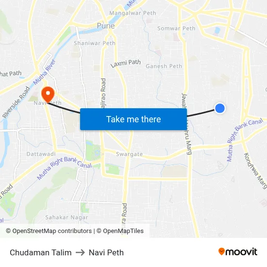 Chudaman Talim to Navi Peth map