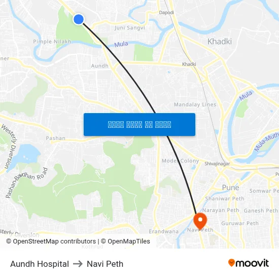 आंध हॉस्पिटल to नवी पेठ map