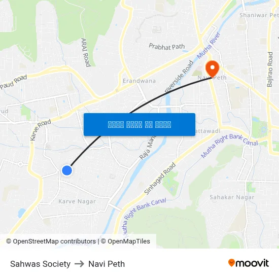 सहवास सोसाइटी to नवी पेठ map