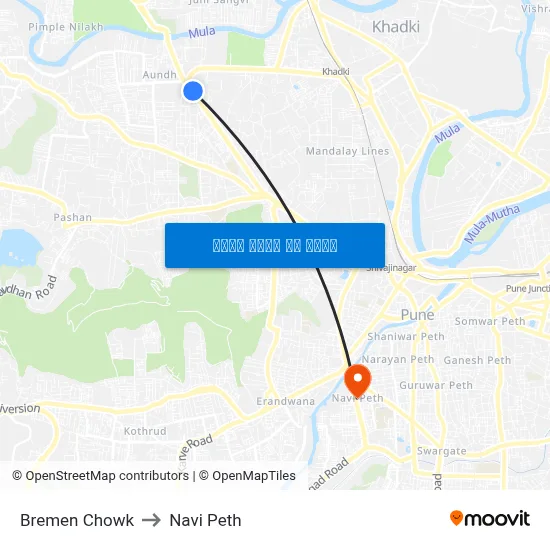 ब्रेमेन चौक to नवी पेठ map