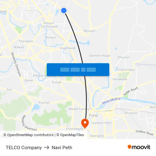 टेल्को कंपनी to नवी पेठ map
