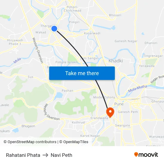 Rahatani Phata to Navi Peth map