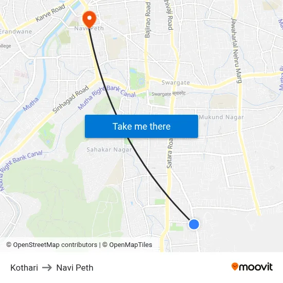 कोठारी to नवी पेठ map