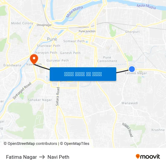 Fatima Nagar to Navi Peth map