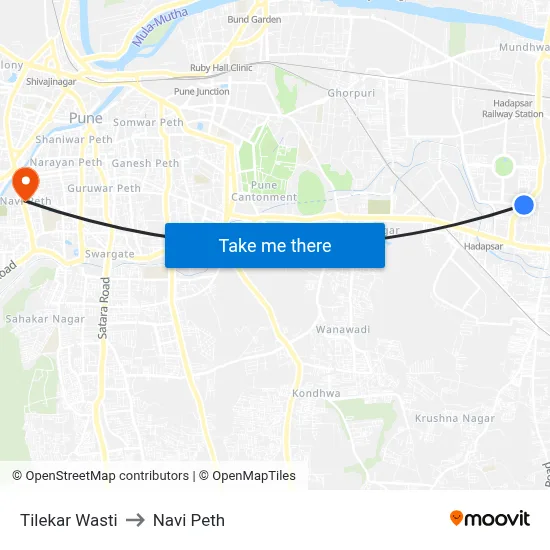टिलेकर वस्ती to नवी पेठ map