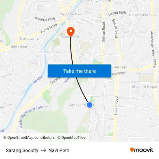 सारंग सोसाइटी to नवी पेठ map