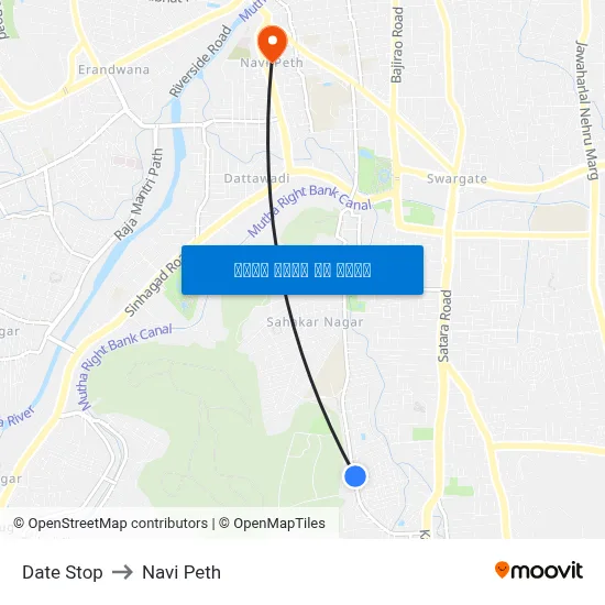 दाते स्टॉप to नवी पेठ map