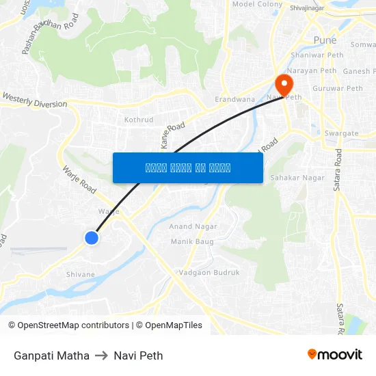 गणपति माथा to नवी पेठ map