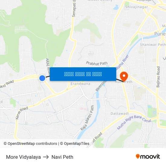 मोरे विद्यालय to नवी पेठ map