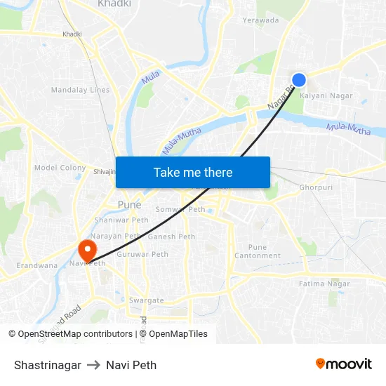 Shastrinagar to Navi Peth map