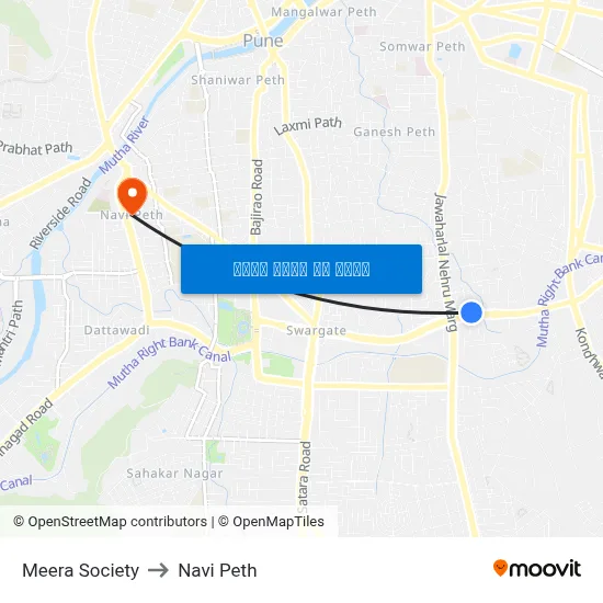 मीरा सोसाइटी to नवी पेठ map