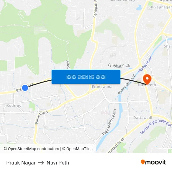 Pratik Nagar to Navi Peth map