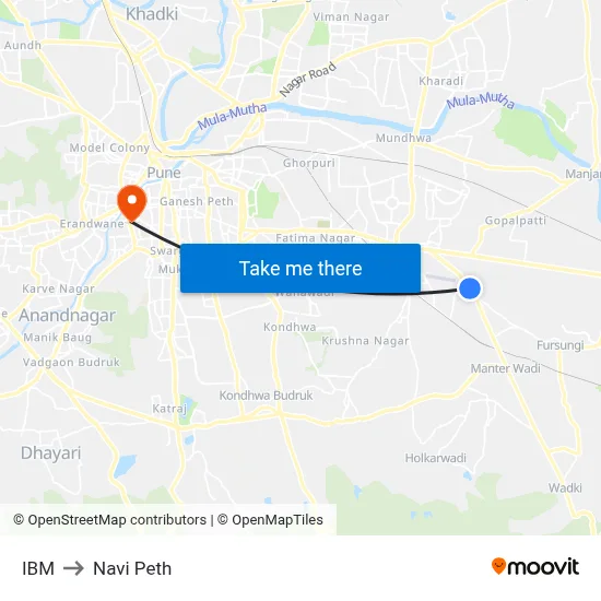 आईबीएम to नवी पेठ map