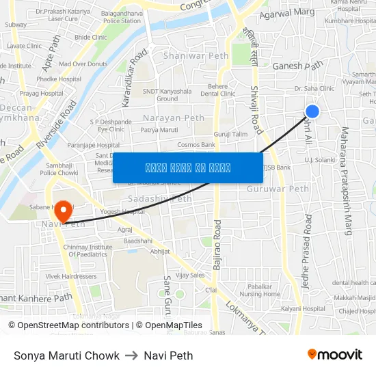 सोन्या मारुति चौक to नवी पेठ map
