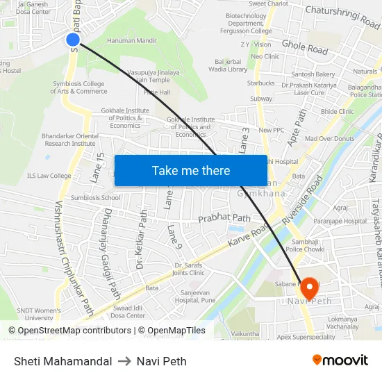 शेती महामंडल to नवी पेठ map