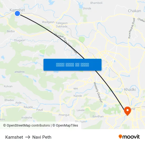 Kamshet to Navi Peth map