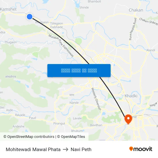 मोहितेवाडी मावल फाटा to नवी पेठ map