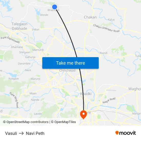 वासुली to नवी पेठ map