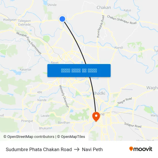 सुदुंबरे फाटा चाकण रोड to नवी पेठ map