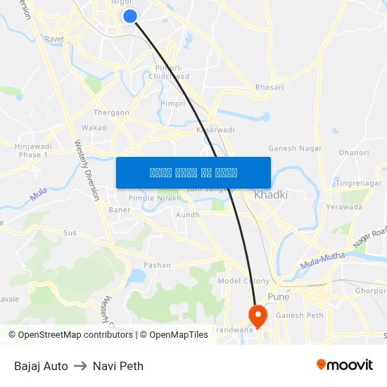 बजाज ऑटो to नवी पेठ map