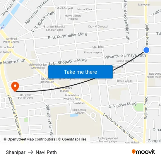 Shanipar to Navi Peth map