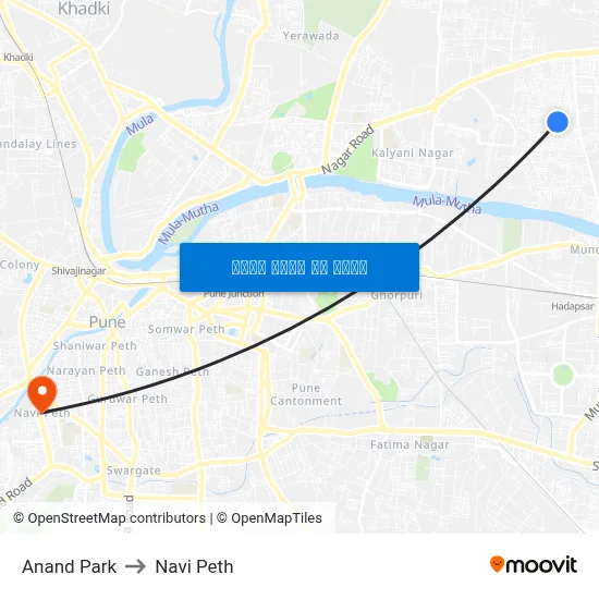 आनंद पार्क to नवी पेठ map