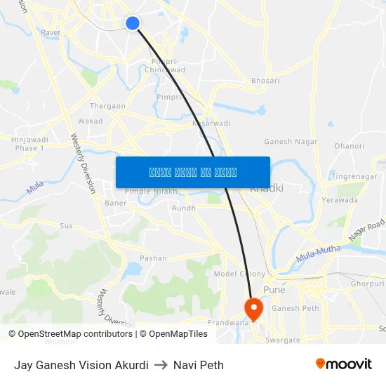 जय गणेश विजन आकुर्दी to नवी पेठ map