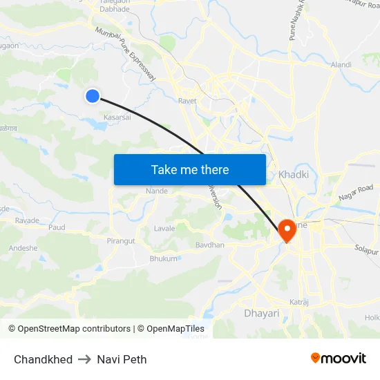 Chandkhed to Navi Peth map