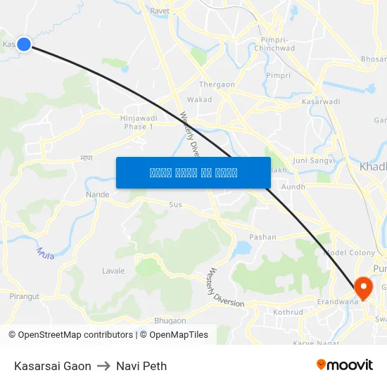 कसरसाई गांव to नवी पेठ map