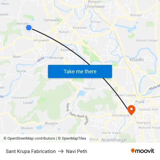 संत कृपा फैब्रिकेशन to नवी पेठ map