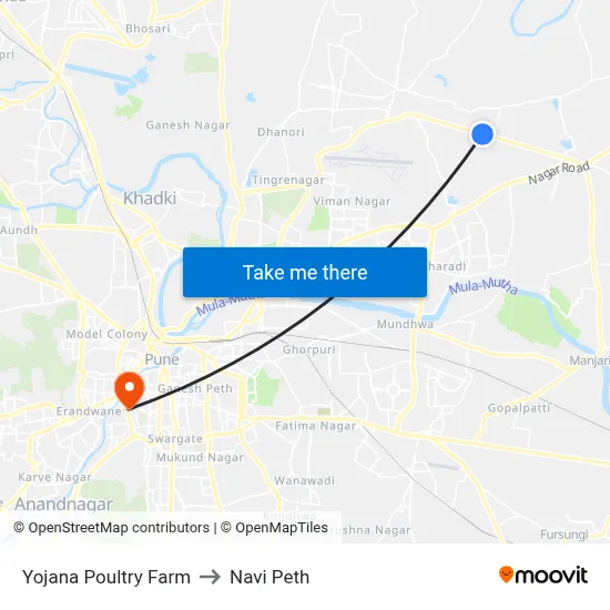 योजना पोल्ट्री फार्म to नवी पेठ map