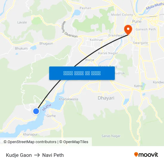 Kudje Gaon to Navi Peth map
