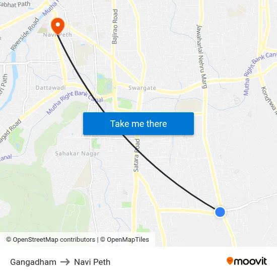 Gangadham to Navi Peth map
