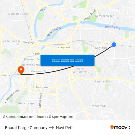 भारत फोर्ज कंपनी to नवी पेठ map