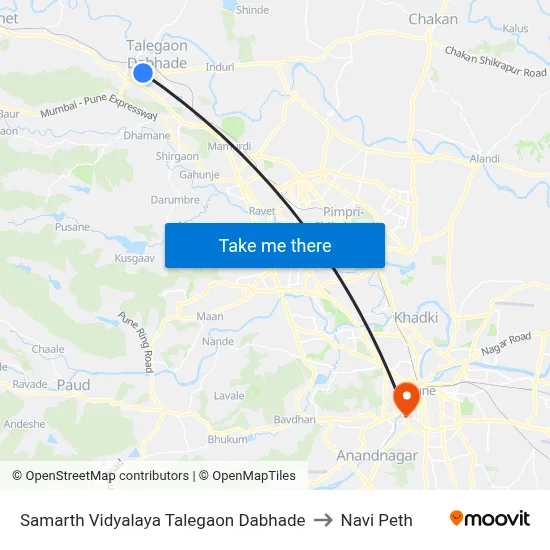 समर्थ विद्यालय तळेगाव दाभाडे to नवी पेठ map