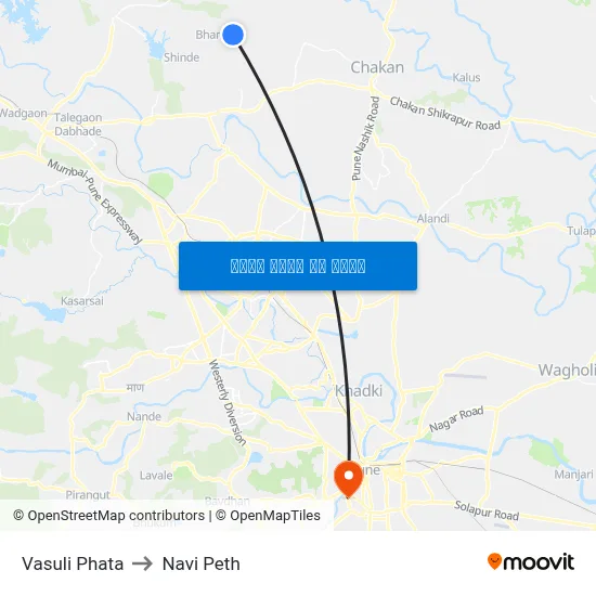 वसुली फाटा to नवी पेठ map