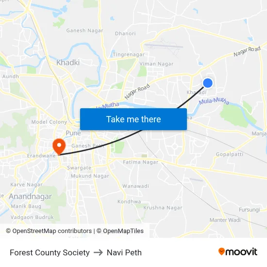 फॉरेस्ट काउंटी सोसायटी to नवी पेठ map