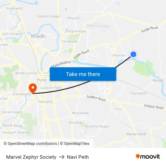 मार्वल ज़ेफिर सोसाइटी to नवी पेठ map