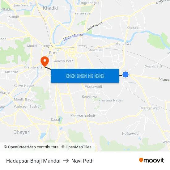 हड़पसर भाजी मंडई to नवी पेठ map