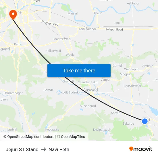 Jejuri ST Stand to Navi Peth map