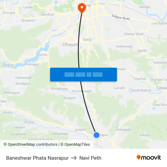 बणेश्वर फाटा नसरापूर to नवी पेठ map