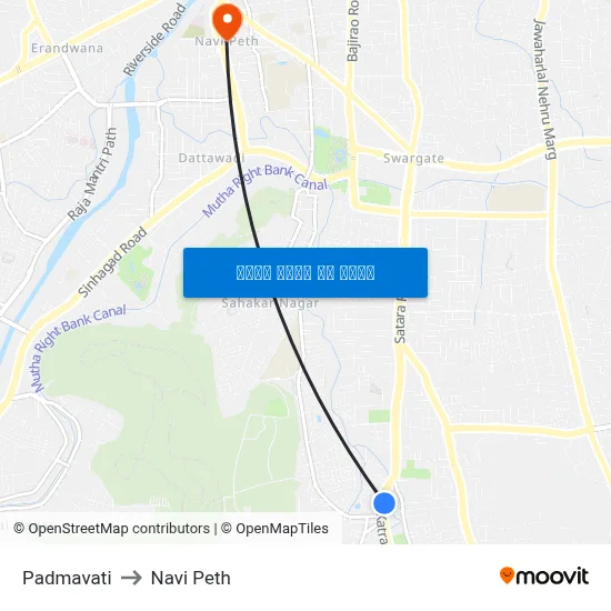 पद्मावती to नवी पेठ map