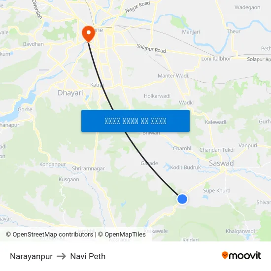 नारायणपुर to नवी पेठ map