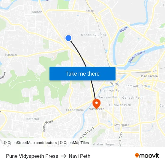 Pune Vidyapeeth Press to नवी पेठ map